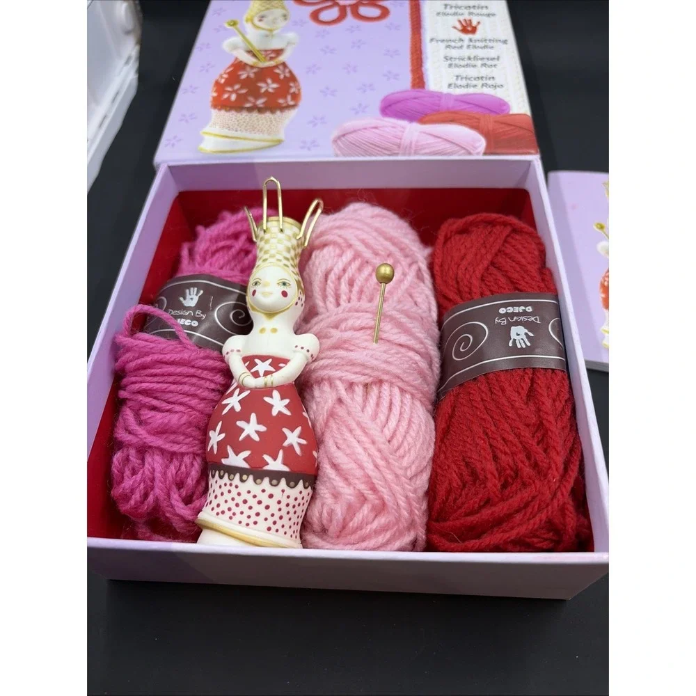 Tricotin Djeco French Knitting Princess Elodie Rouge Ages 7-13 Designed France